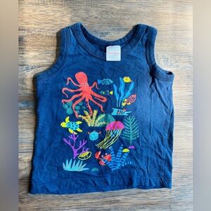 Hanna Andersson Navy Blue Ocean Adventure Cotton Jersey Tank Top 3T